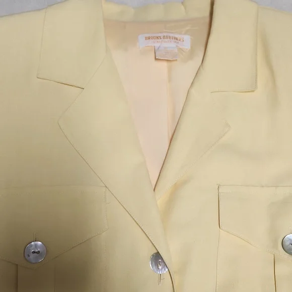 Brooks Brothers Vintage Yellow Button-Down Dress, size 12 - Picture 6 of 7